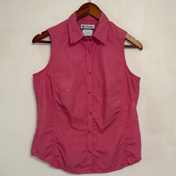 Columbia Tops - Columbia Sleeveless Button Down Shirt Dusty Rose Size S